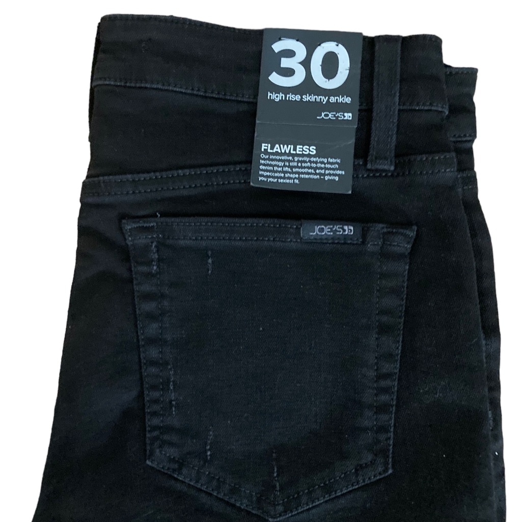 Joe's Women's Flawless High Rise Skinny Ankle In Black Sz: 30
